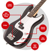 Gloss Black Encore Blaster E40 Bass Guitar Pack