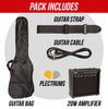 Gloss Black Encore Blaster E40 Bass Guitar Pack