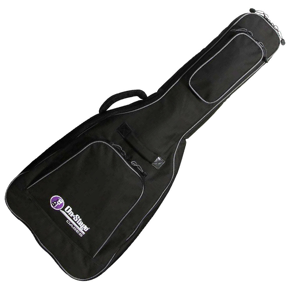 On-Stage GBB4770 Deluxe Bass Guitar Gig Bag - Padded, Backpack Straps, Lightweight Carry Case