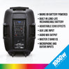 KAM Portable 15" Active Speaker with Bluetooth® ~ 1000w