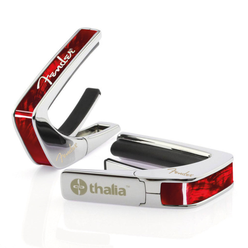 Fender® by Thalia Capo ~ Red Angel Wing ~ Spaghetti Logo