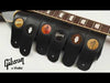 Gibson® by Thalia Black Guitar Strap ~ AAA Hawaiian Koa with Gibson® Pearl Logo