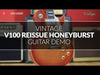 Vintage V100 ICON Electric Guitar ~ Distressed Cherry Sunburst