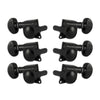 Grover Mini Locking Rotomatics Machineheads ~ 3+3 ~ Black Chrome