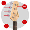 Sunburst Encore Blaster E40 Bass Guitar