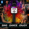 Easy Karaoke Bluetooth® Wireless Microphone with Speaker and Lights ~ Black