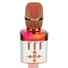 Easy Karaoke Bluetooth® Wireless Microphone with Speaker and Lights ~ Rose Gold