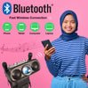 Easy Karaoke Smart Bluetooth® Karaoke System + 4 Wired Microphones
