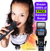 Easy Karaoke Bluetooth® Karaoke System with Speaker Pedestal + 2 Microphones