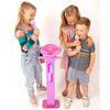 Easy Karaoke Bluetooth¸ Kids Singalong Pedestal Karaoke Machine ~ Pink