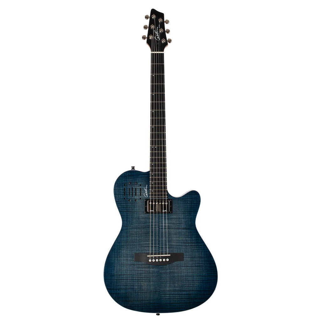 ギター Godin A6 Ultra Godin A6 Ultra Electric Guitar ~ Denim Blue Flame