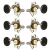 Grover Sta-Tite Vertical Machineheads 3+3  Nickel – Ebony Buttons