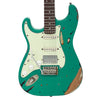 Left Hand Ventura Green/Tobacco Burst Vintage V6 ProShop Unique Electric Guitar