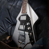 Metallic Silver Rapier Rocket Electric Guitar