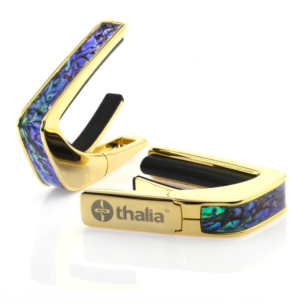 Thalia Capo Exotic Shell Series 24K Gold Paua Heart [新仕様] タリアカポ Thalia Exotic Series Shell Collection Capo ~ Black Chrome with Purple Paua  Inlay