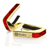 Thalia Exotic Series Shell Collection Capo ~ Gold with Red Angel Wing Inlay