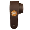 Guild® by Thalia Dark Chocolate Guitar Strap ~ AAA Hawaiian Koa with Guild® Pearl Logo