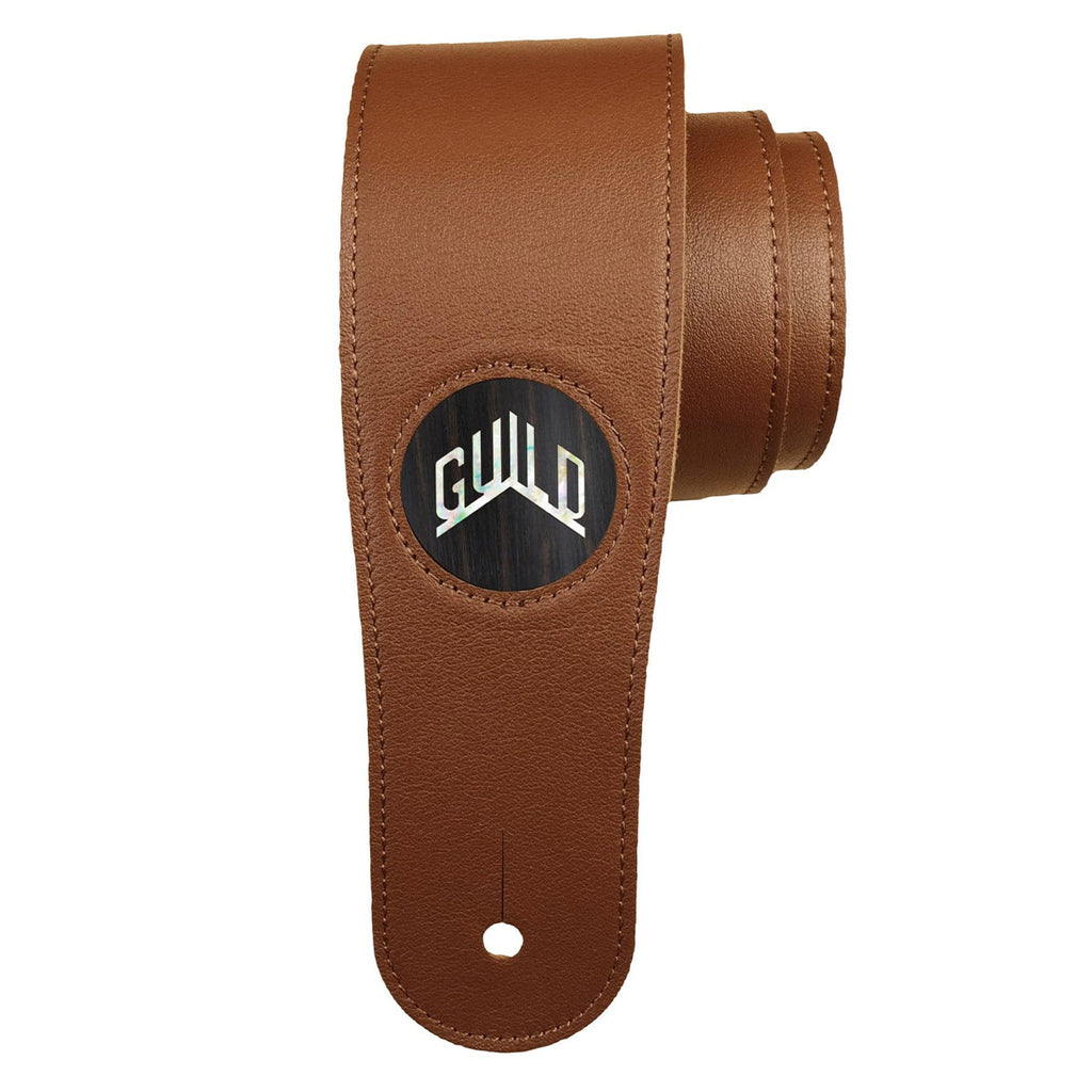 Guild® by Thalia Brown Guitar Strap ~ Black Ebony with Guild® Pearl Logo