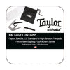 Taylor® by Thalia Black Chrome Capo ~ White Pearl with Black Taylor Logo Inlay