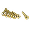 D'Andrea Tone Pins ~ Solid Brass with White Pearl Dot ~ Set of 6