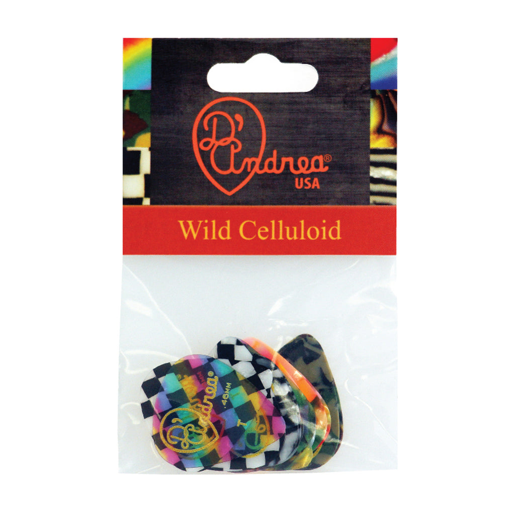 D'Andrea 351 Wild Celluloid Pick Pack ~ Thin ~ 12 Picks