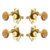Grover U98 Series Sta-Tite Geared Ukulele Pegs (Set of 4) ~ Gold ~ Acrylic Buttons