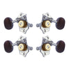 Grover U98 Series Sta-Tite Geared Ukulele Pegs (Set of 4) ~ Chrome ~ Rosewood Buttons