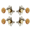 Grover U98 Series Sta-Tite Geared Ukulele Pegs (Set of 4) ~ Nickel ~ Acrylic Buttons