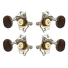 Grover U98 Series Sta-Tite Geared Ukulele Pegs (Set of 4) ~ Nickel ~ Rosewood Buttons