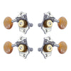 Grover U99 Series Sta-Tite Ukulele Pegs (Set of 4) ~ Chrome ~ Acrylic Buttons
