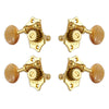 Grover U99 Series Sta-Tite Ukulele Pegs (Set of 4) ~ Gold ~ Acrylic Buttons