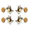 Grover U99 Series Sta-Tite Ukulele Pegs (Set of 4) – Nickel – Acrylic Buttons