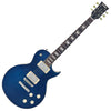 Vintage V100 ProShop Unique Electric Guitar ~ Matte Denim Blue Light Distressed