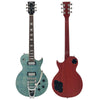 Bigsby Trans Blue Vintage V100 ProShop Unique Electric Guitar 