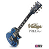 Heavy Distressed Metallic Blue Vintage V100 ProShop Unique Electric Guitar
