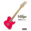 Light Distressed Shocking Pink Vintage V52 ProShop Unique Electric Guitar