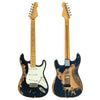 Heavy Distressed Black Vintage V6 ProShop Unique Electric Guitar