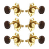 Grover STA-TITE Machineheads ~ 3+3 ~ Vertical ~ Gold ~ Rosewood Buttons