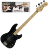 Vintage V40 Maple Coaster Series Bass Guitar Pack ~ Boulevard Black