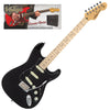 Boulevard Black Vintage V60 Maple Coaster Series Electric Guitar Pack ~ 