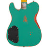 Aged Green Over Neon Orange Vintage Revo VRBT72 ProShop Unique Electric Guitar