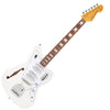 Metallic White Vintage REVO Series 'Surfmaster' Quad Electric Guitar