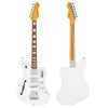 Metallic White Vintage REVO Series 'Surfmaster' Quad Electric Guitar