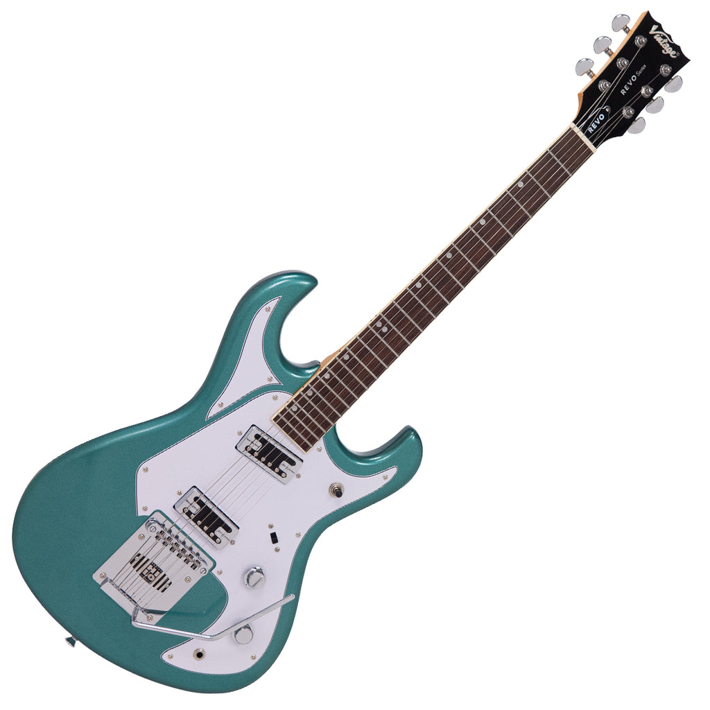 ペトリ　Revue V6 ＆ Revue 35mmF2.8 Vintage REVO Series 'Waverider' Electric Guitar ~ Sherwood Green