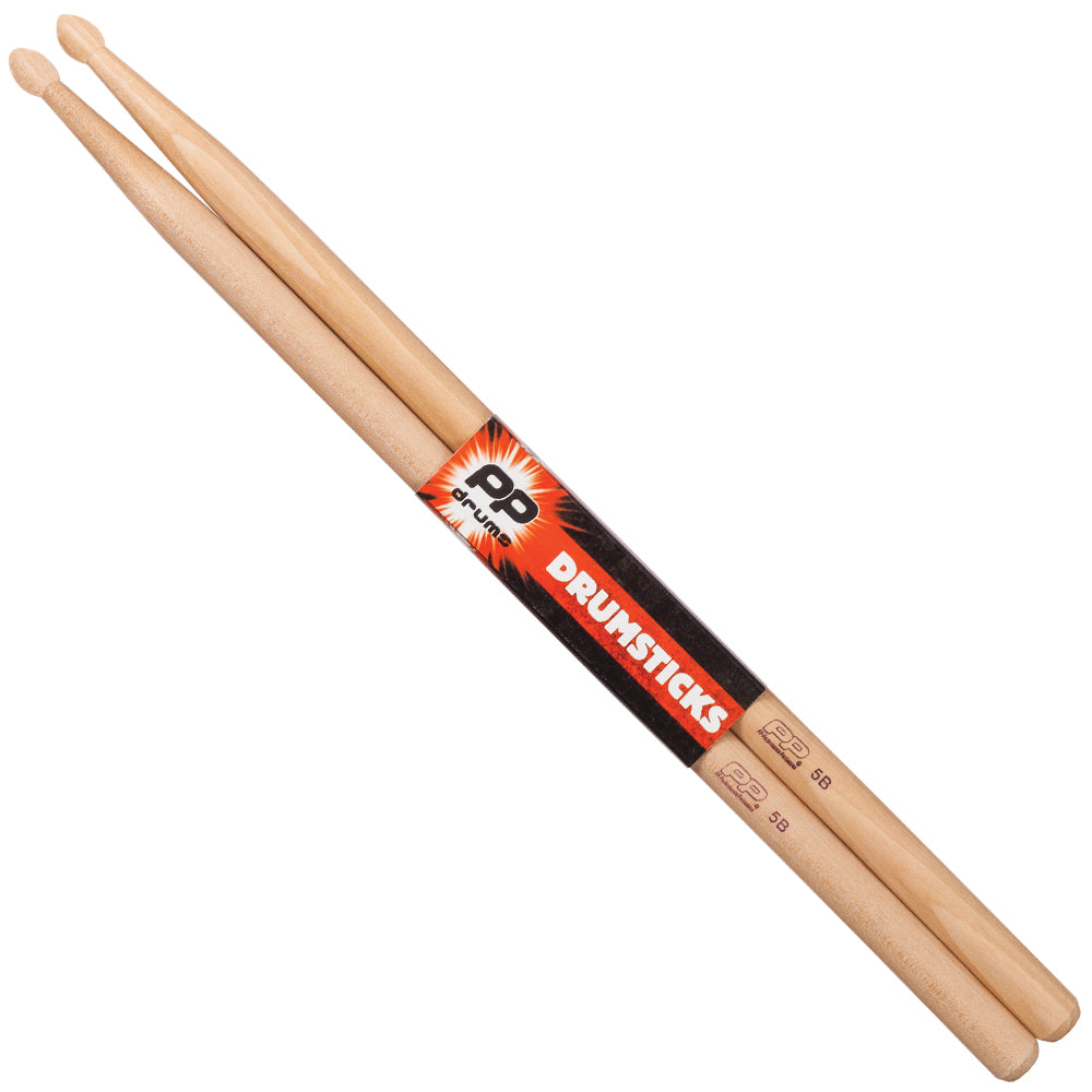 PP Drums Wood Tip Drum Sticks ~ 5B