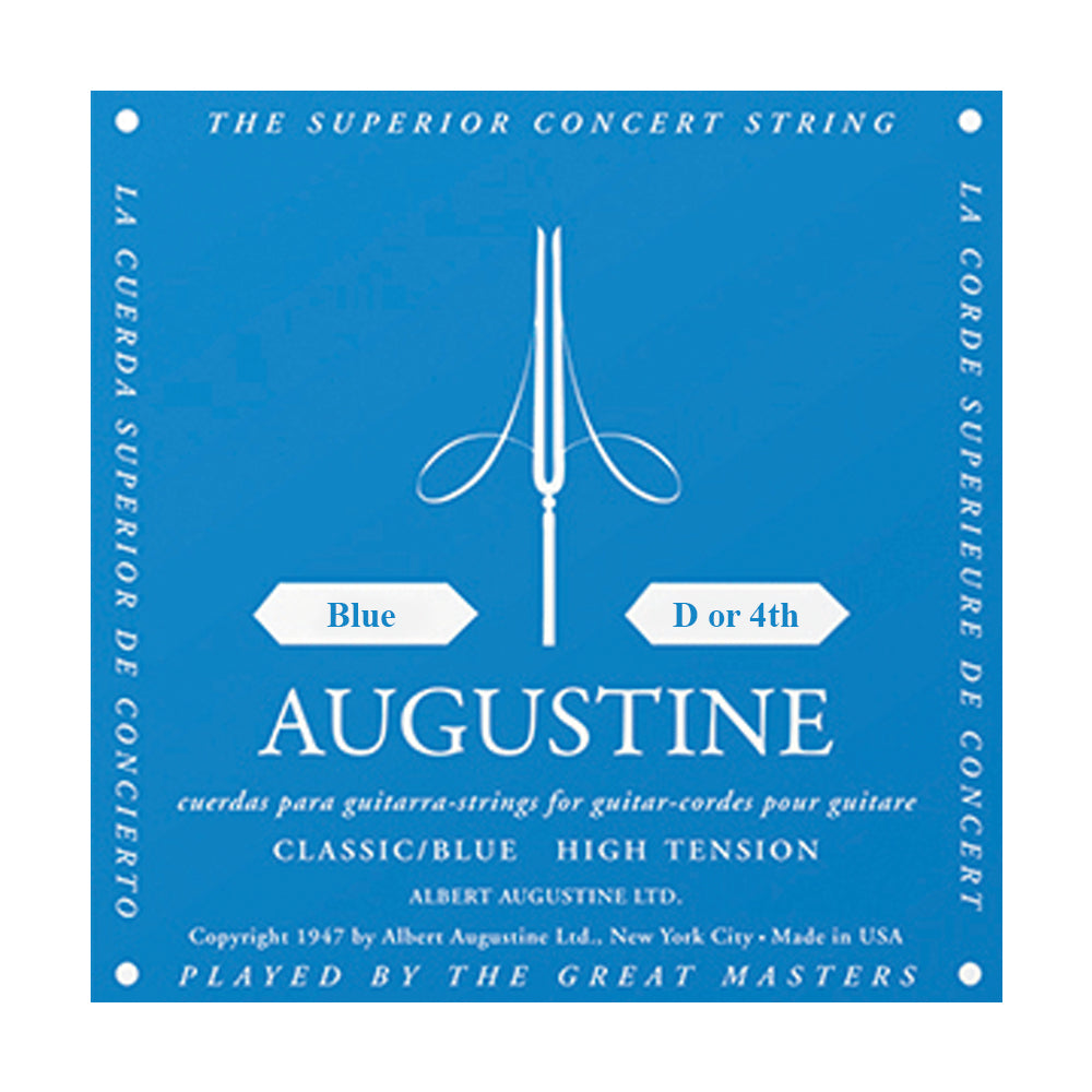 Augustine A4BL Classic Blue Single String - D/4th