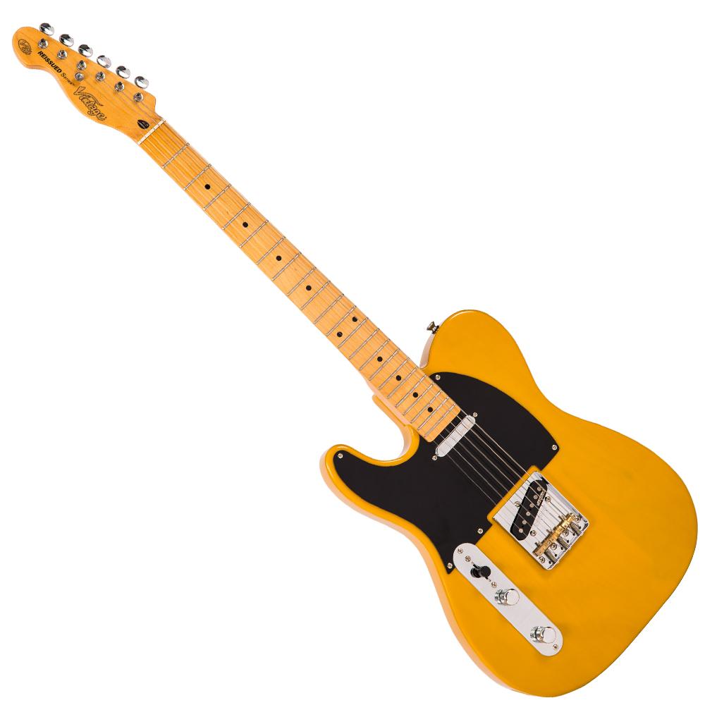 Vintage V52 ReIssued Electric Guitar ~ Left Hand Butterscotch