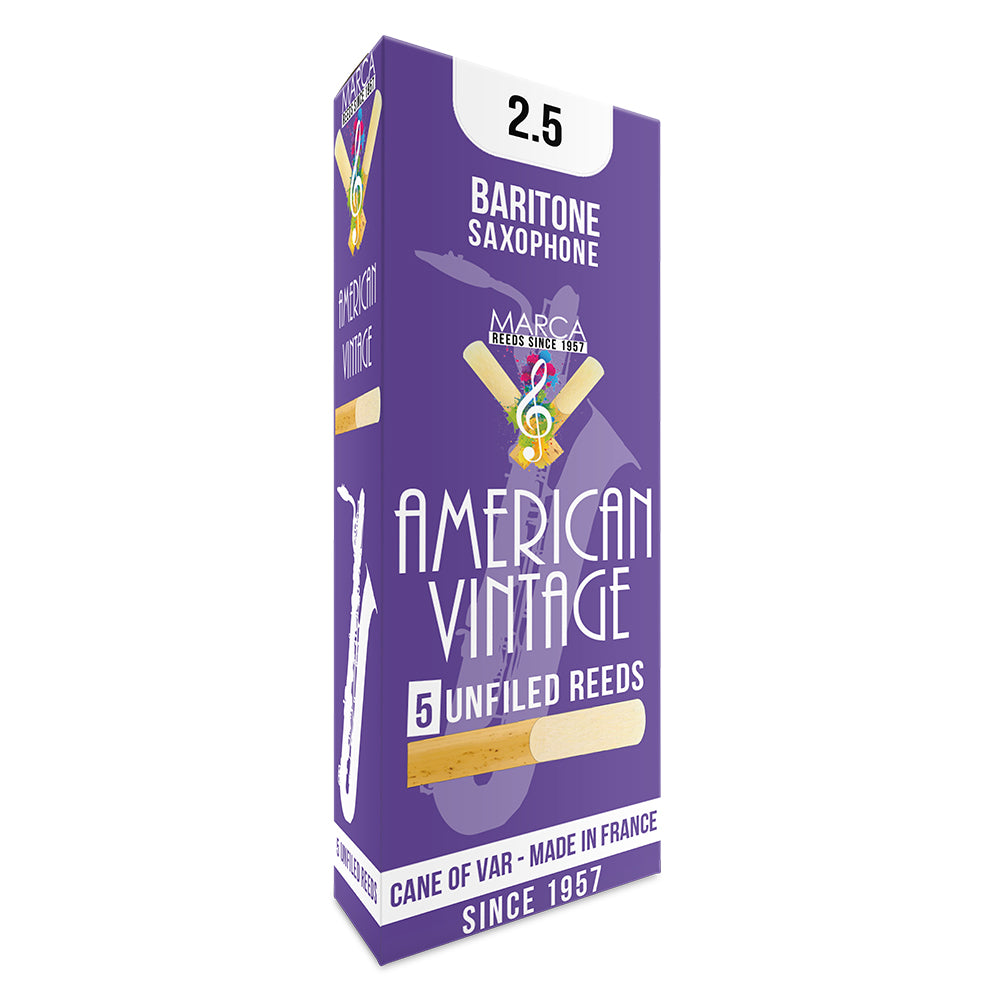 Marca American Vintage Reeds ~ 5 pack ~ Baritone Sax ~ 2.5