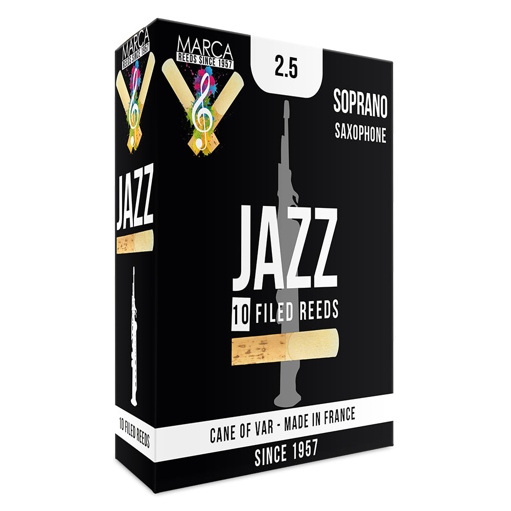Marca Jazz Filed Reeds ~ 10 Pack ~ Soprano Sax ~ 2.5