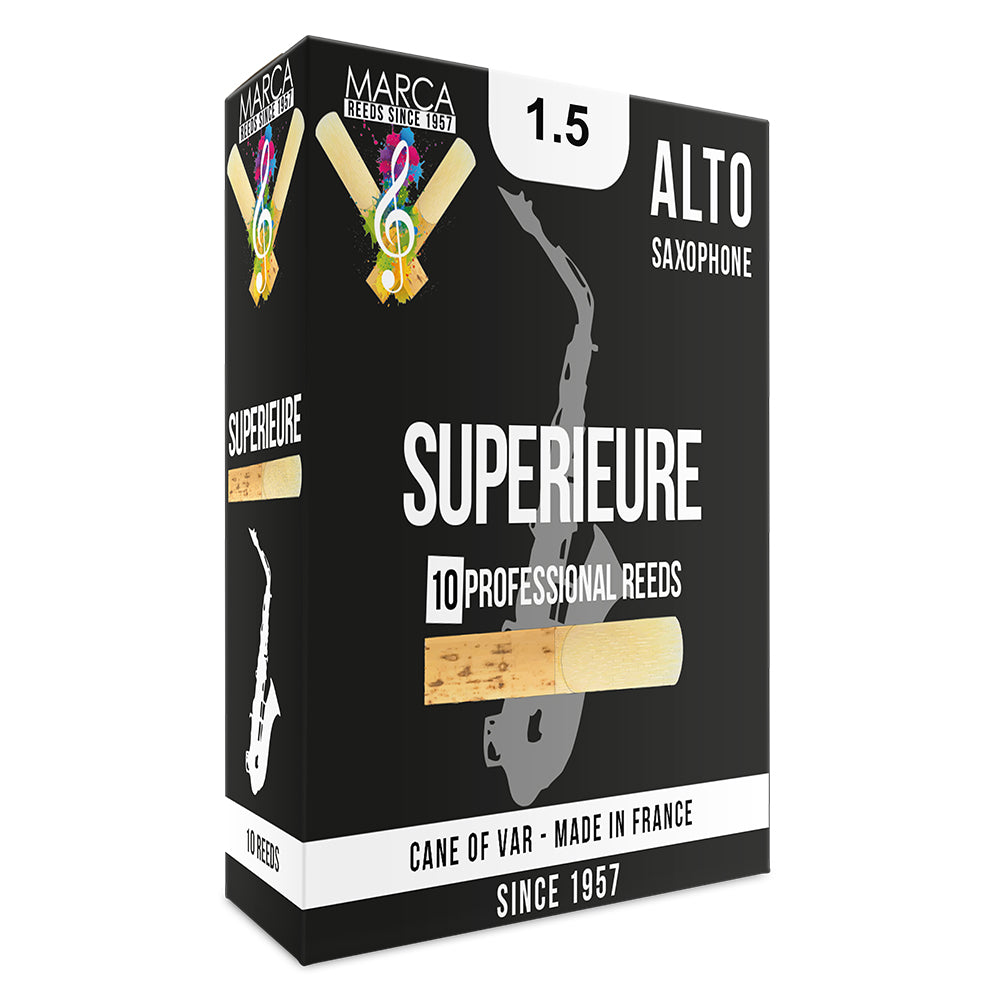 Marca Superieure Reeds ~ 10 Pack ~ Alto Sax ~ 1.5
